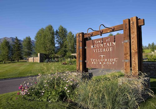 Mountain Village Entrance Sign