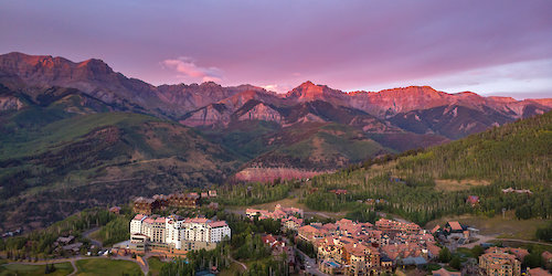 Mountain Village san juan mountains in the spring